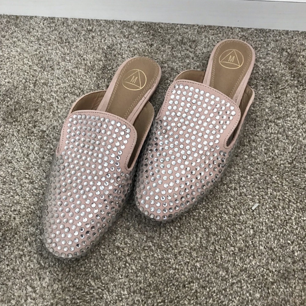 Pink Rhinestone Flats - Size 9 - Picture 2 of 5